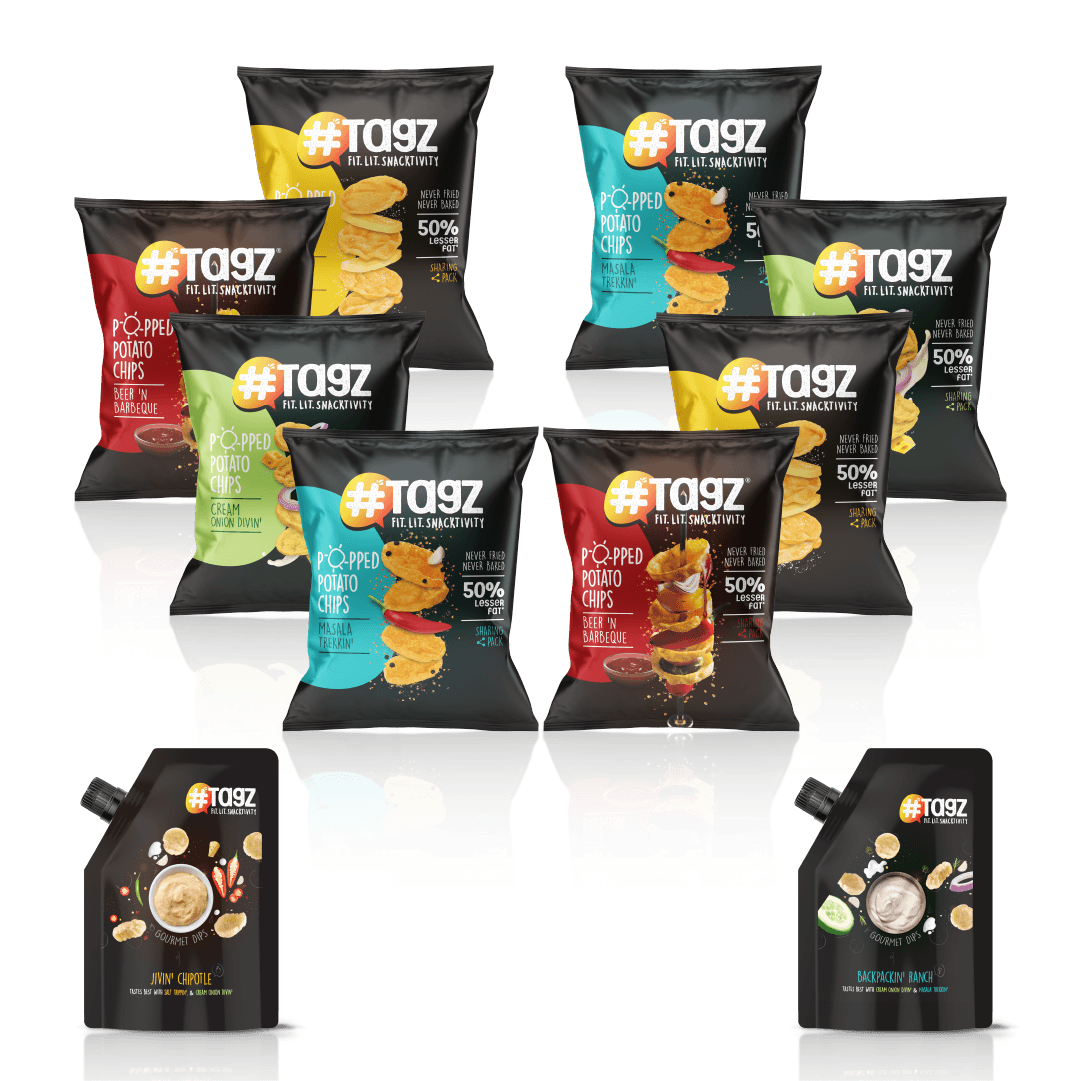 Pack of 8 pouches + 2 Dips