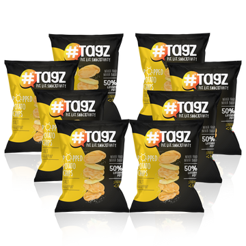 salted popped potato chips pack of 8